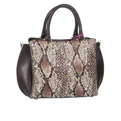 حقيبة يد نسائية جلد الثعبان لون البني ANG-8225