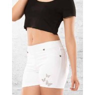 شورت نسائي جينز لون ابيض EMN-585