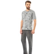 بيجاما رجالي لون رمادي ERD-6045