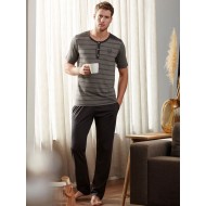 بيجاما رجالي نصف كم مقاس كبير FYZ-3405B