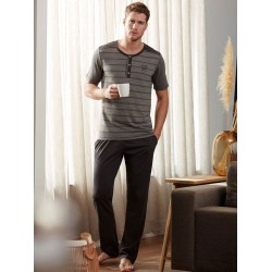 بيجاما رجالي نصف كم مقاس كبير FYZ-3405B