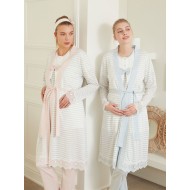 بيجاما نسائي حوامل نصف كم ثلاث قطع FYZ-3433