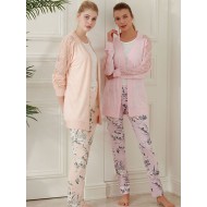 بيجاما نسائي بدون اكمام ثلاث قطع FYZ-3463