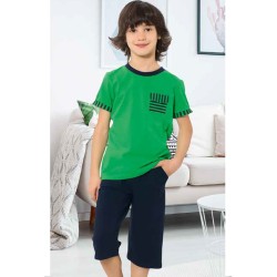 بيجاما كابري ولادي تركية لون اخضر HMD-5399 بيجاما كابري ولادي تركية لون اخضر HMD-5399