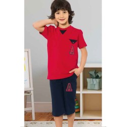 بيجاما كابري ولادي تركية لون احمر HMD-5400 بيجاما كابري ولادي تركية لون احمر HMD-5400