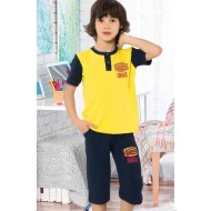 بيجاما كابري ولادي تركية لون اصفر HMD-5403