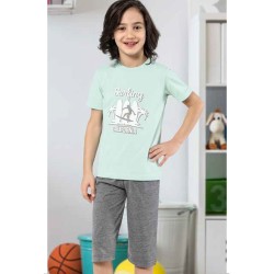 بيجاما كابري ولادي تركية لون ازرق فاتح HMD-5437 بيجاما كابري ولادي تركية لون ازرق فاتح HMD-5437