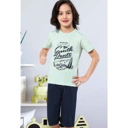 بيجاما كابري ولادي تركية لون ازرق فاتح HMD-5440 بيجاما كابري ولادي تركية لون ازرق فاتح HMD-5440