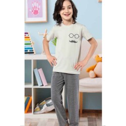 بيجاما ولادي تركية نصف كم لون سكري HMD-5448