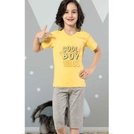 بيجاما كابري ولادي تركية لون اصفر HMD-5451