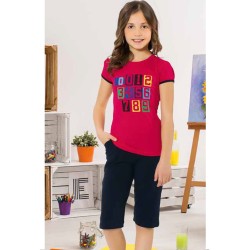 بيجاما كابري بناتي تركية لون احمر HMD-6089 بيجاما كابري بناتي تركية لون احمر HMD-6089