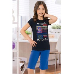 بيجاما كابري بناتي تركية لون اسود HMD-6093 بيجاما كابري بناتي تركية لون اسود HMD-6093