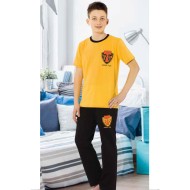 بيجاما ولادي تركية نصف كم لون اصفر HMD-7047