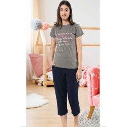 بيجاما كابري بناتي تركية لون رمادي HMD-8068 بيجاما كابري بناتي تركية لون رمادي HMD-8068