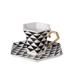 طقم فناجين قهوة خزف ستة أشخاص  KRC-153.01.01.3401 طقم فناجين قهوة خزف ستة أشخاص  KRC-153.01.01.3401