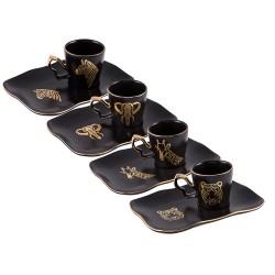 طقم فناجين قهوة خزف أربعة أشخاص KRC-153.01.01.3941 طقم فناجين قهوة خزف أربعة أشخاص KRC-153.01.01.3941