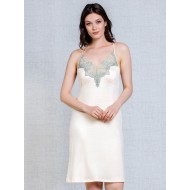 قميص نوم فيسكوز فاخر لون سكري CRL-20391