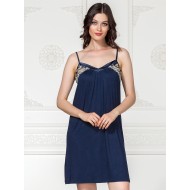 قميص نوم فيسكوز فاخر لون كحلي CRL-20396