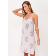 قميص نوم فيسكوز فاخر لون وردي فاتح CRL-20432