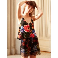 طقم شورت نسائي دانتيل MSL-1707