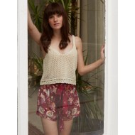 طقم شورت صباحلك تريكو لون سكري MSL-1715