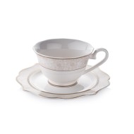 طقم فناجين شاي خزف ستة أشخاص SCH-1S135-08001-GLD01