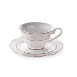 طقم فناجين شاي خزف ستة أشخاص SCH-1S135-08001-GLD01 طقم فناجين شاي خزف ستة أشخاص SCH-1S135-08001-GLD01