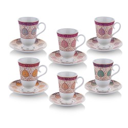 طقم فناجين قهوة خزف ستة أشخاص SCH-1S261-08002-ASO01 طقم فناجين قهوة خزف ستة أشخاص SCH-1S261-08002-ASO01