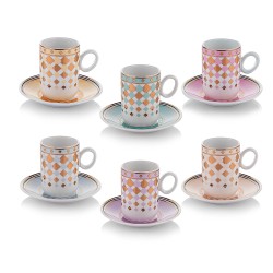 طقم فناجين قهوة خزف ستة أشخاص SCH-1S261-08002-ASO06 طقم فناجين قهوة خزف ستة أشخاص SCH-1S261-08002-ASO06