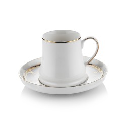 طقم فناجين قهوة خزف ستة أشخاص SCH-1S546-08002-GLD08 طقم فناجين قهوة خزف ستة أشخاص SCH-1S546-08002-GLD08