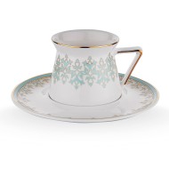 طقم فناجين قهوة خزف ستة أشخاص SCH-1S546-08002-YSL01