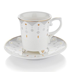 طقم فناجين قهوة خزف ستة أشخاص SCH-1S581-08002-GRI01 طقم فناجين قهوة خزف ستة أشخاص SCH-1S581-08002-GRI01