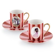 طقم فناجين قهوة خزف شخصين SCH-SHF74522