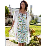 ثوب نسائي قصير بدون أكمام و كيمونو YNC-BPJ1282