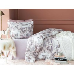 طقم أغطية سرير مفرد حريري من فايتون ساتان لون البودرة 1KNTTC-0170103-PUD