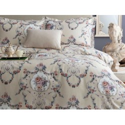 طقم أغطية سرير مفرد من شامبيني ساتان لون البرقوق العاج 1KNTTC-0175120-ERI-EKR