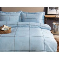 طقم أغطية سرير مفرد من ليونز ساتان لون أزرق نيلي 1KNTTC-0177398-MAV-CVT