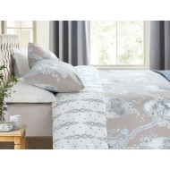 طقم أغطية سرير مفرد وجهين موديل القوليوس رانفورس لون الأزرق والأبيض 1KNTTC-0253121-MAV-BYZ