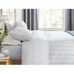 طقم أغطية سرير مفرد وجهين موديل فاليت رانفورس لون نيلي 1KNTTC-0282243-CVT