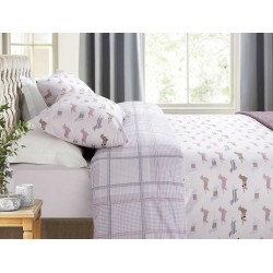 طقم أغطية  سرير مفرد وجهين من بيندي رانفورس لون أزرق أبيض 1KNTTC-0289121-MAV-BYZ