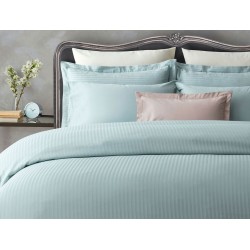 طقم أغطية سرير مفرد حريري ساتان مخطط لون النعناع الاخضر 1KNTTK-0145529-NAN.YSL