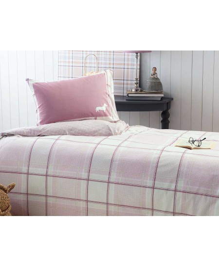 طقم أغطية سرير مفرد وجهين من مينتون لون وردي 1KNTTK-0151197-PMB