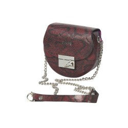 حقيبة يد نسائية جلد الثعبان لون أحمر عنابي ANG-6520