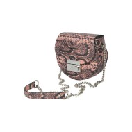 حقيبة يد نسائية جلد الثعبان لونالبودرة كريم ANG-6520