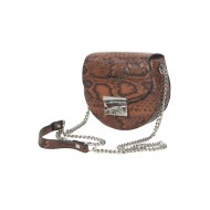 حقيبة يد نسائية جلد الثعبان لون البني الفاتح ANG-6520