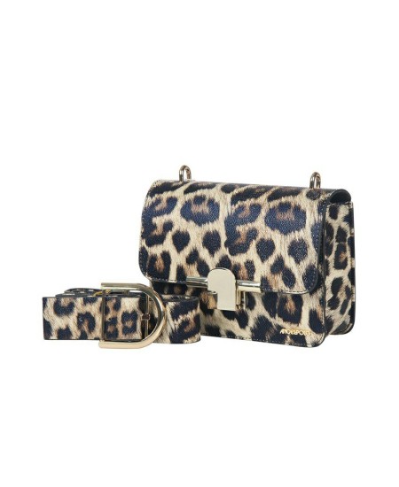 حقيبة يد نسائية جلد الفهد لون البني ANG-6530