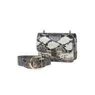 حقيبة يد نسائية جلد الثعبان لون أسود ANG-6530