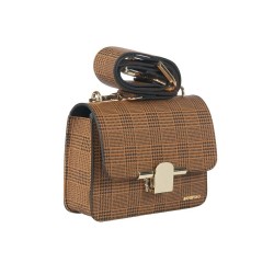 حقيبة يد نسائية منقوشة لون البني الفاتح ANG-6530