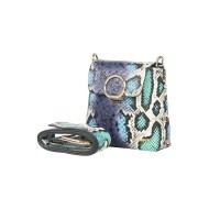 حقيبة يد نسائية جلد الثعبان لون أزرق ANG-6535