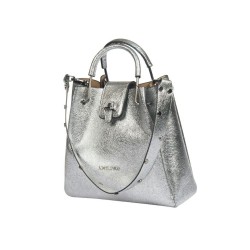 حقيبة يد نسائية لامعة لون فضي ANG-7175